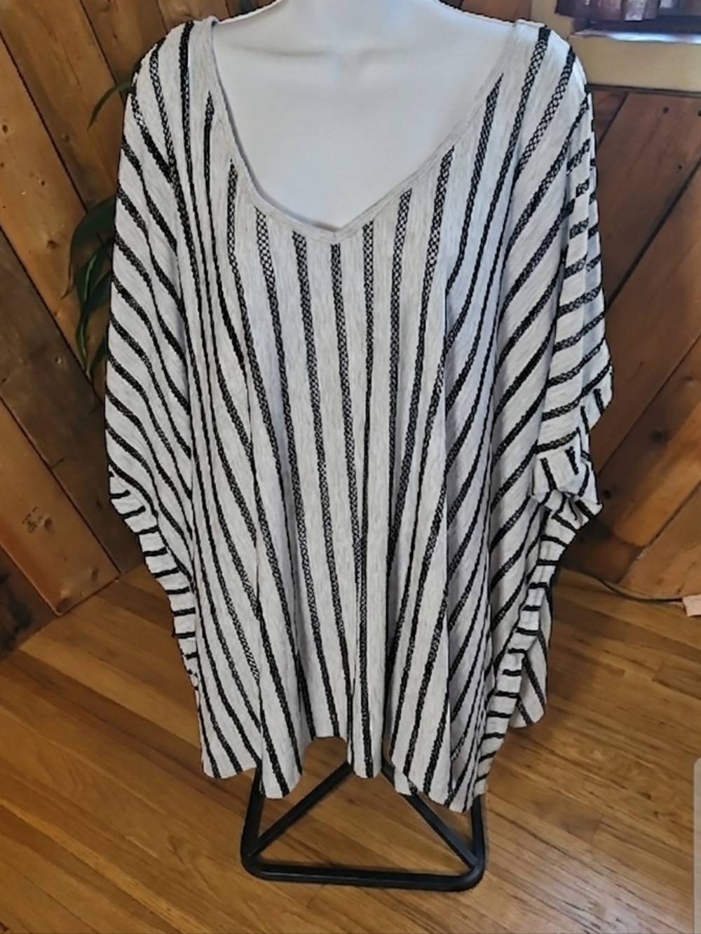 ​Calvin Klein Striped Caftan Swim Coverup Tunic One Size Beachwear